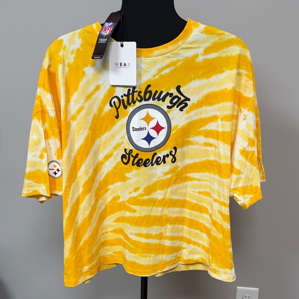 NWT Pittsburgh Steelers WEAR by Erin Andrew’s Tie-Dye T-Shirt